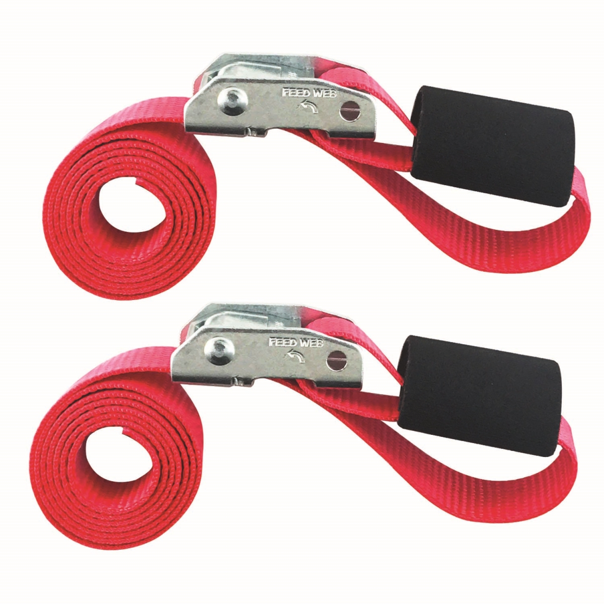 Sltc104cr2 1 In. X 4 Ft. Cinch Cam Strap - Red, Pack Of 2