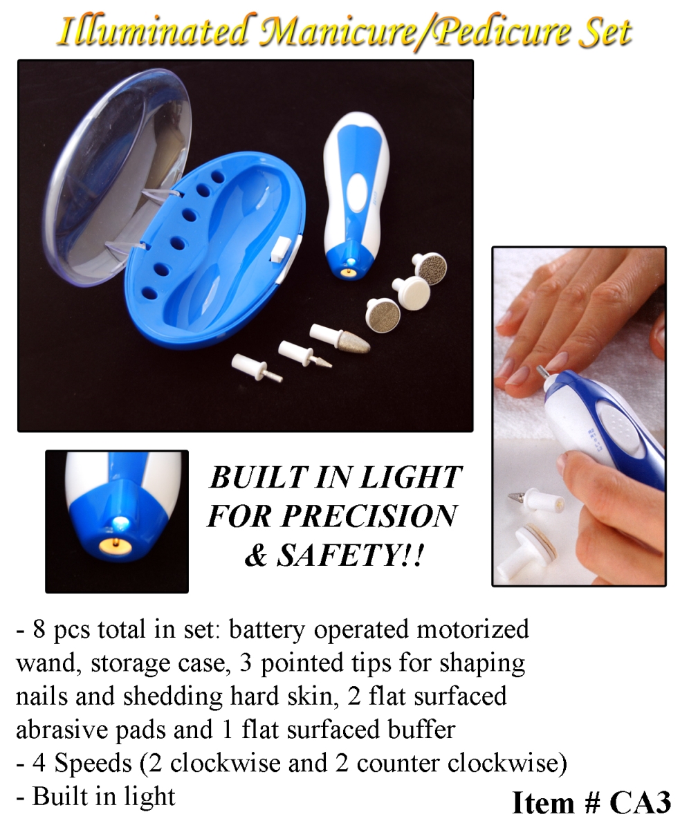 Ca3 Illuminated Manicure & Pedicure Set