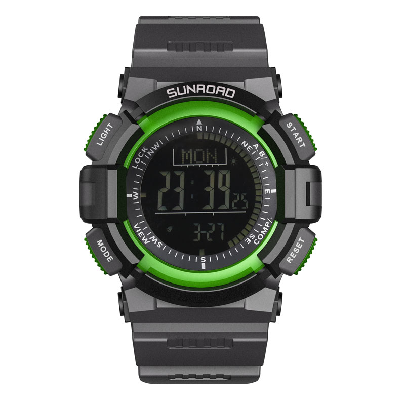 Fr822b Waterproof Sports Watch, Black & Green