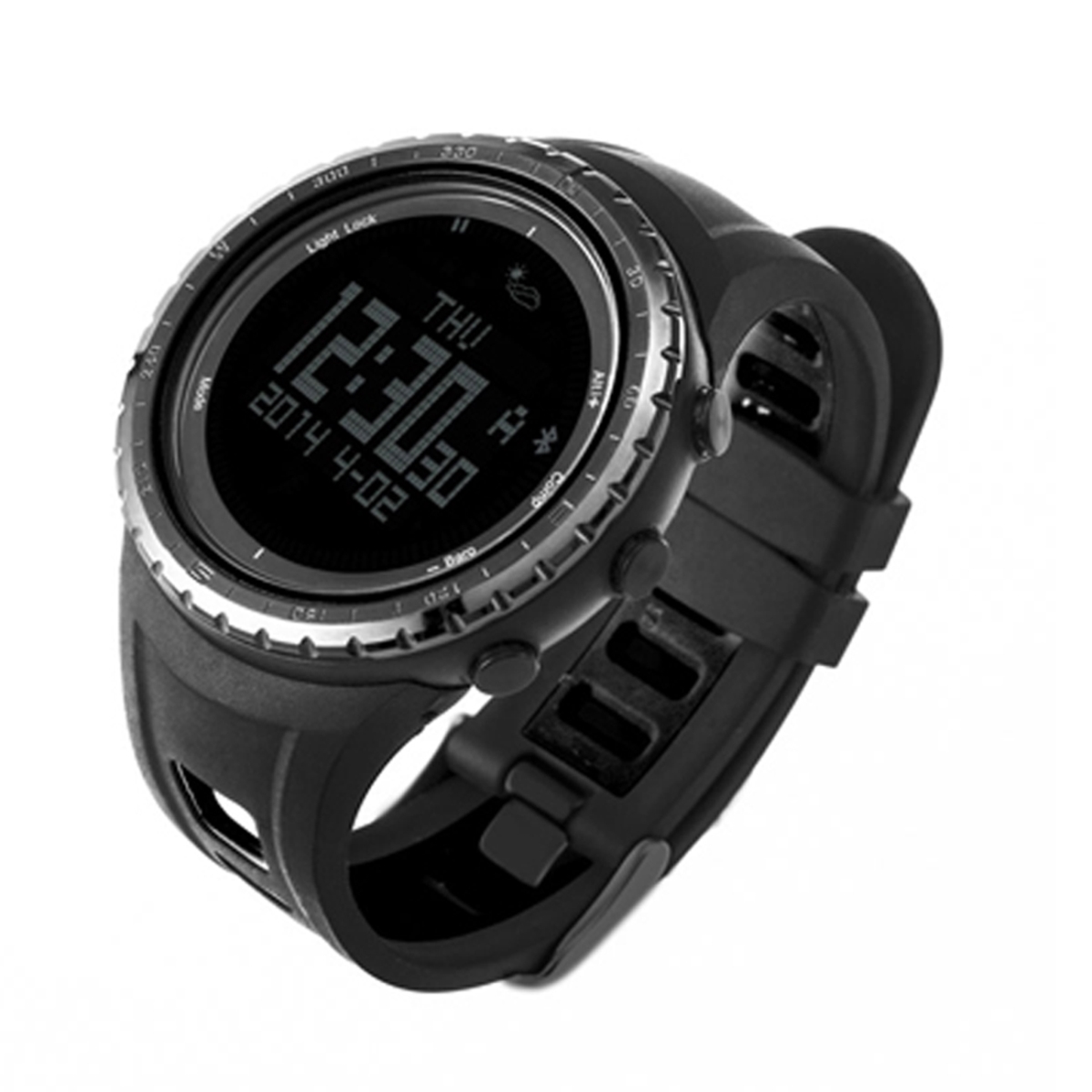 Sunroad FR803 Fishing Barometer Smart Watch Black