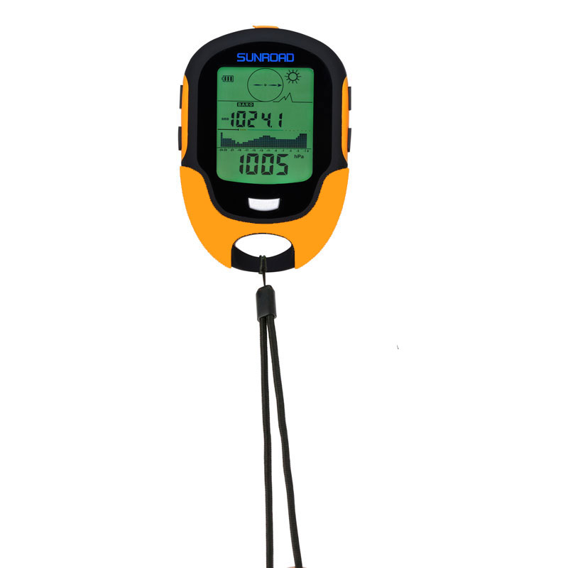 Military Digital Altimeter Barometer Watch Thermometer, Orange