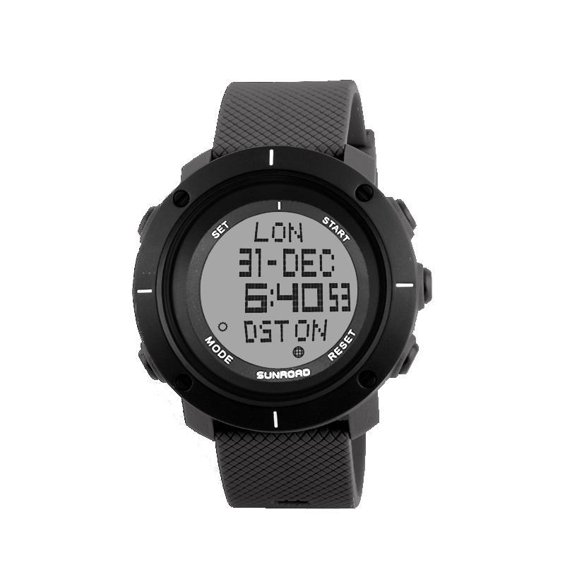 Fr1001a Gray Mens Sports Water Resistant Digital Watch, Grey