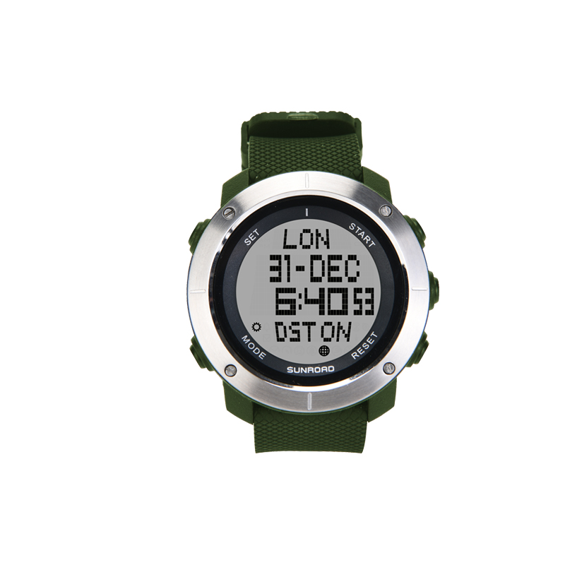 Fr1001a Green Mens Sports Water Resistant Digital Watch, Green
