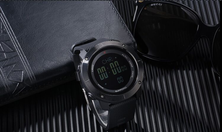 Fr1002 Mens Digital Compass Waterproof Sports Watch For Hiking & Swimming