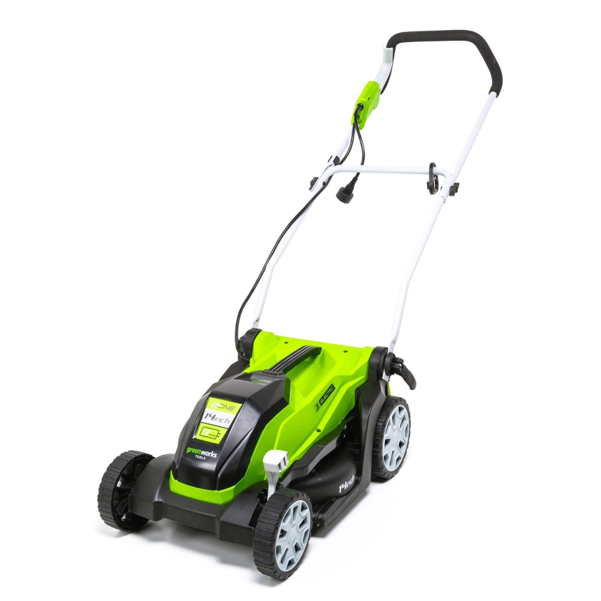 2507402 14 In. Corded Electric 9a Lawn Mower, Green & Black