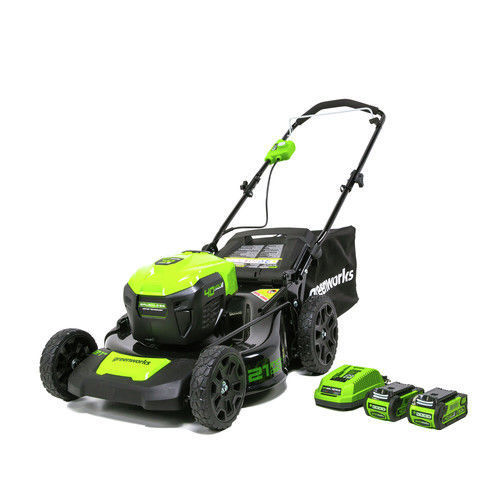 2508502 21 In. 40v Brushless Dual Mower With 2.5ah Battery, Green & Black