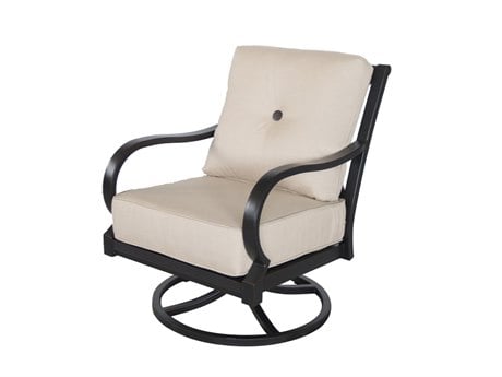 Portica A125300-02-fccl Laurel Outdoor Black Swivel Lounge Chair, - 33.5 X 28 X 36 In.