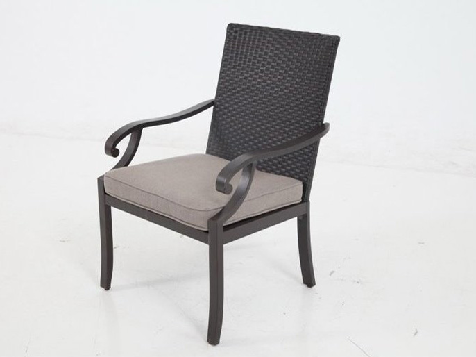 Portica A145000-02-scce 27 X 25.5 X 37.5 In. Somerset Outdoor Wicker Dining Chair, Shale