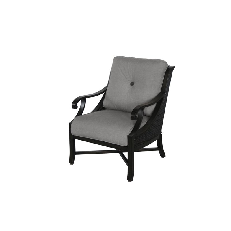 Portica A145100-02-fcce 34 X 27.5 X 35 In. Somerset Outdoor Wicker Lounge Chair, Shale
