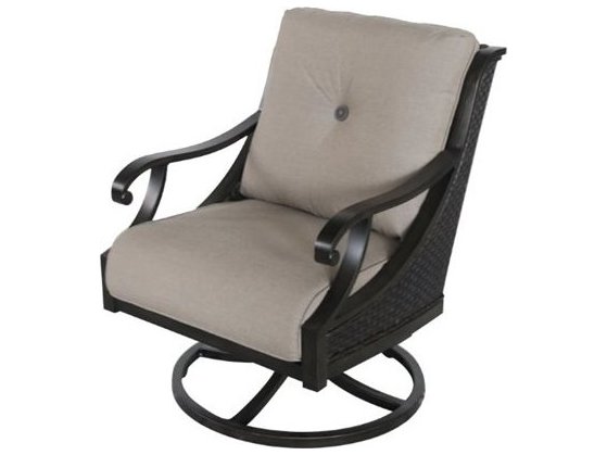 Portica A145300-02-fccs 34 X 27.5 X 35 In. Somerset Outdoor Wicker Swivel Lounge Chair, Sahara
