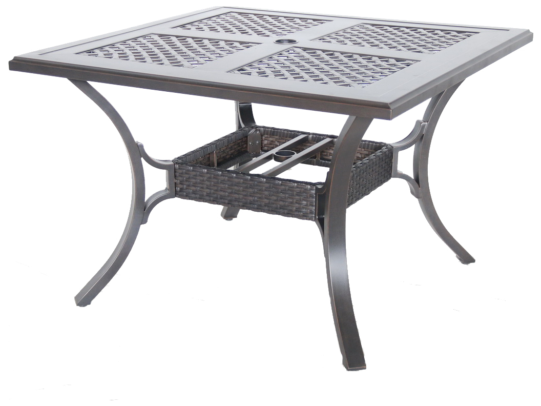 Portica C144444-01-crcn 44 X 44 X 29 In. Mixed Material Cast Outdoor Square Dining Table, Copperhead