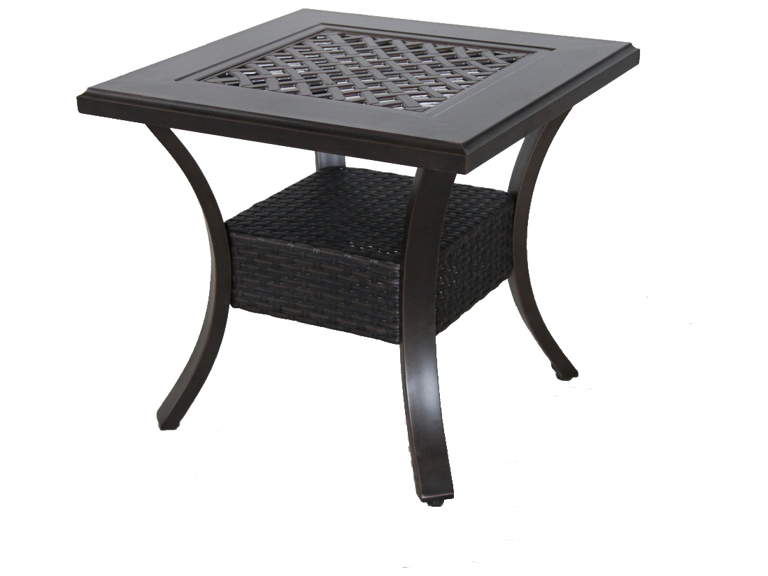 Portica C142424-01-crcn 25 X 25 X 22 In. Mixed Material Cast Outdoor End Table, Copperhead