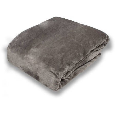 B1111068-syq-rost Velvet Plush Solid Color Blanket, French Roast - Full & Queen