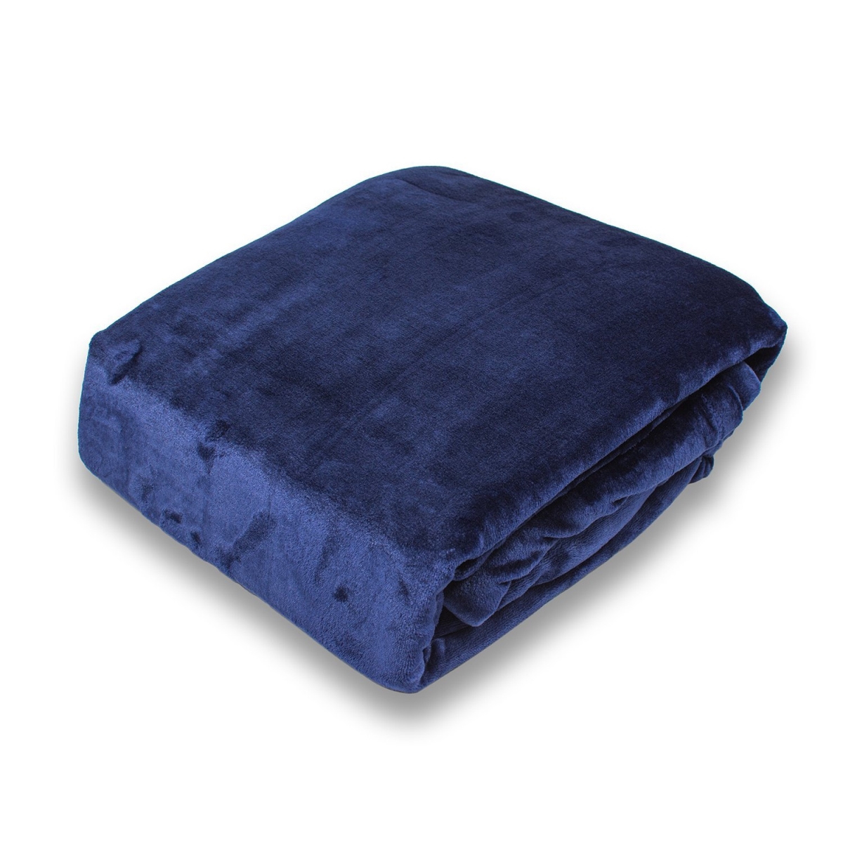 B1111068-syq-blue Velvet Plush Solid Color Blanket, Patriot Blue - Full & Queen