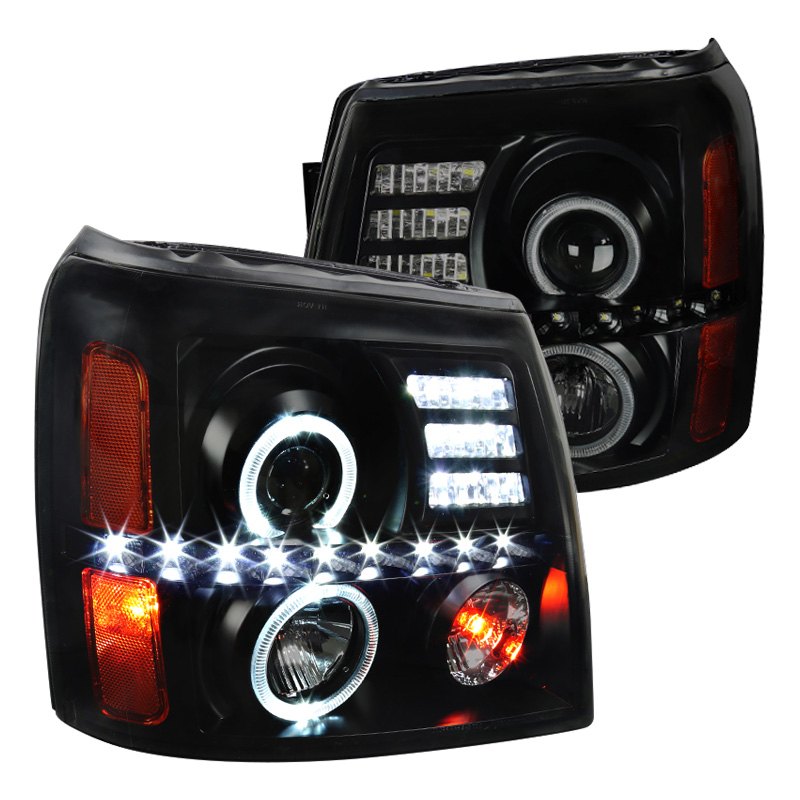 Spec D Tuning 2LHP-ECLD02SM-RS Black & Smoke Dual Halo Projector Headlights with LED DRL for 2002-2006 Cadillac Escalade Spec D Tuning 2LHP-ECLD02SM-RS Black & Smoke Dual Halo Projector Headlights with LED DRL for 2002-2006 Cadillac Escalade