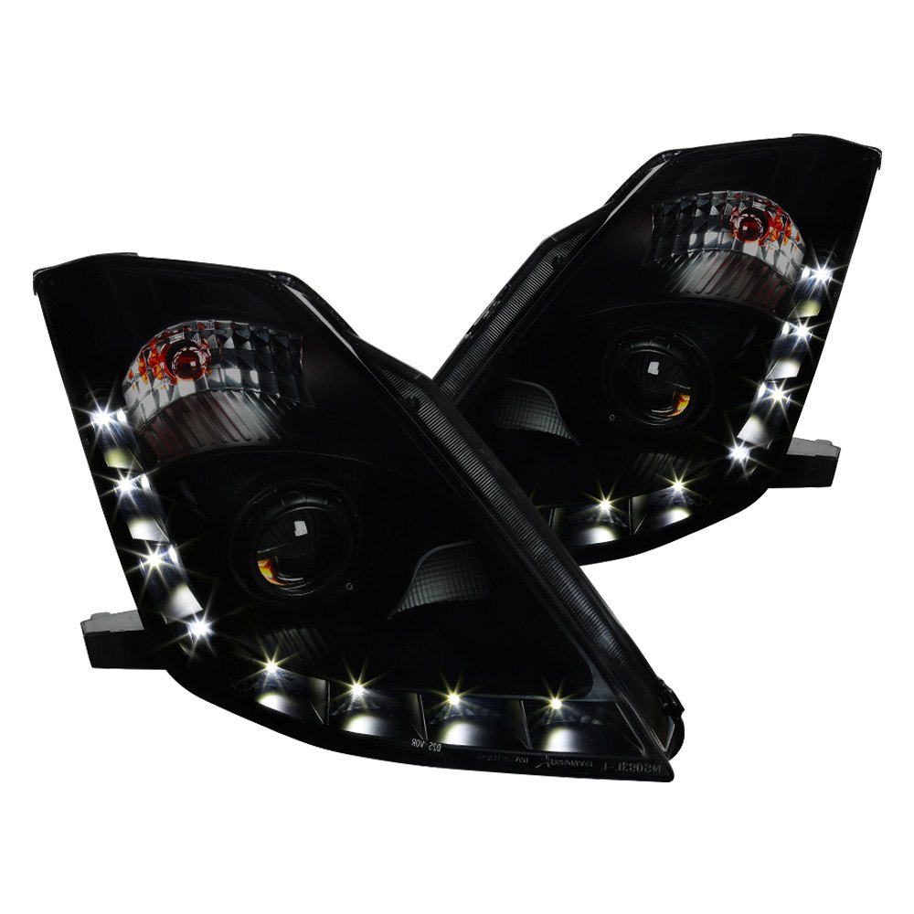 Spec D Tuning LHP-350Z06SM-RS Black & Smoke Projector Headlights with LED DRL for 2006-2009 Nissan 350Z Spec D Tuning LHP-350Z06SM-RS Black & Smoke Projector Headlights with LED DRL for 2006-2009 Nissan 350Z