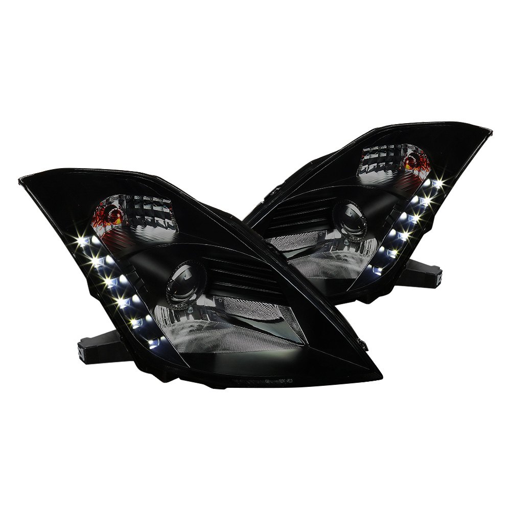 Spec D Tuning LHP-350Z03SM-RS Black & Smoke Projector Headlights with LED DRL for 2003-2005 Nissan 350Z 350Z Spec D Tuning LHP-350Z03SM-RS Black & Smoke Projector Headlights with LED DRL for 2003-2005 Nissan 350Z 350Z