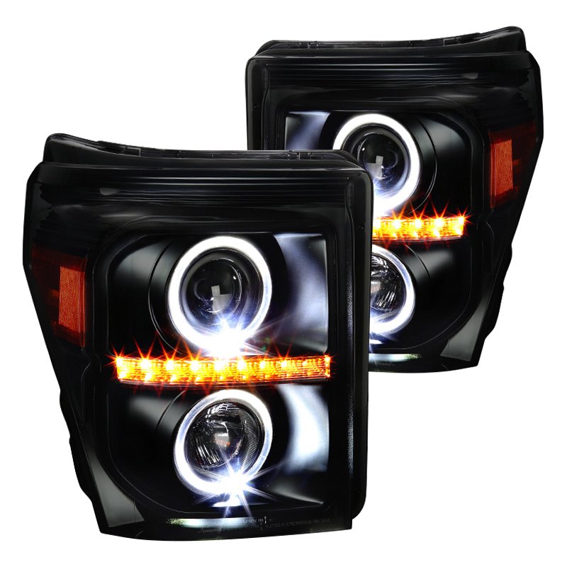 Spec D Tuning 2LHP-F25011SM-RS Black & Smoke Dual Halo Projector Headlights with LED Turn Signal for 2011-2016 Ford F-250 Spec D Tuning 2LHP-F25011SM-RS Black & Smoke Dual Halo Projector Headlights with LED Turn Signal for 2011-2016 Ford F-250