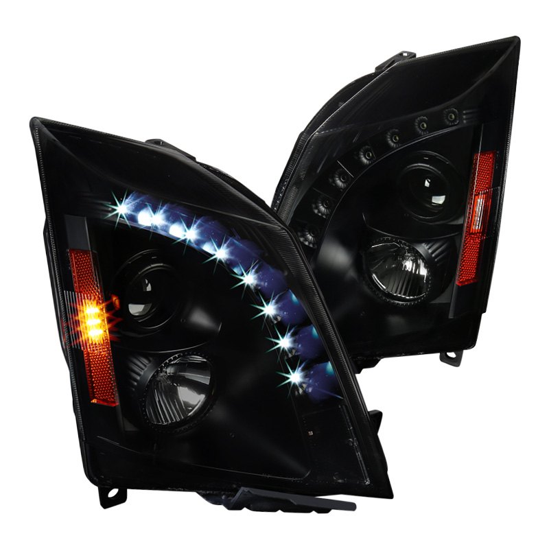 Spec D Tuning 2LHP-CTS08SM-RS Black & Smoke Projector Headlights with LED DRL for 2008-2014 Cadillac CTS Spec D Tuning 2LHP-CTS08SM-RS Black & Smoke Projector Headlights with LED DRL for 2008-2014 Cadillac CTS