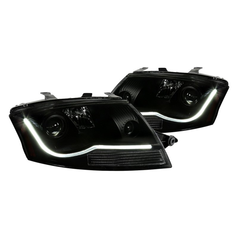 Spec D Tuning 2LHP-TT99SM-RS Black & Smoke LED DRL Bar Projector Headlights for 1999-2006 Audi TT Spec D Tuning 2LHP-TT99SM-RS Black & Smoke LED DRL Bar Projector Headlights for 1999-2006 Audi TT