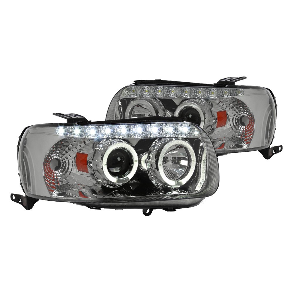 Spec D Tuning 2LHP-ECAP05G-RS Chrome & Smoke Dual Halo Projector Headlights with LED DRL for 2005-2007 Ford Escape Spec D Tuning 2LHP-ECAP05G-RS Chrome & Smoke Dual Halo Projector Headlights with LED DRL for 2005-2007 Ford Escape