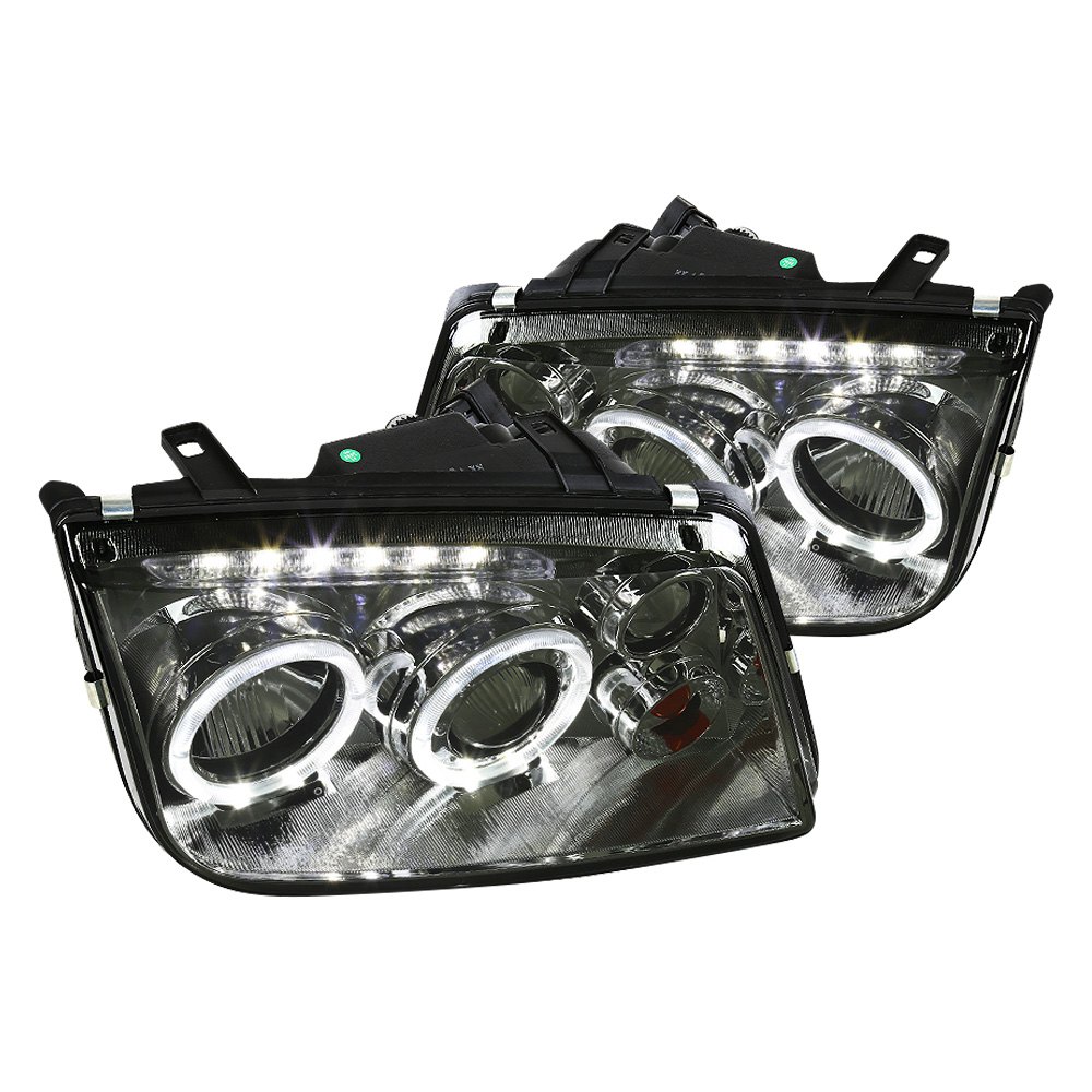 Spec D Tuning LHP-JET99G-RS Chrome & Smoke Halo Projector Headlights with Parking LED for 1999-2005 Volkswagen Jetta Spec D Tuning LHP-JET99G-RS Chrome & Smoke Halo Projector Headlights with Parking LED for 1999-2005 Volkswagen Jetta