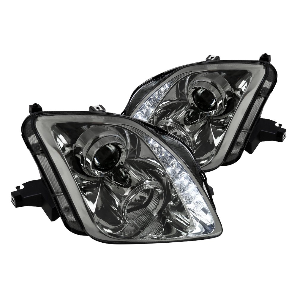Spec D Tuning LHP-PL97G-RS Chrome & Smoke Projector Headlights with LED DRL for 1997-2001 Honda Prelude Spec D Tuning LHP-PL97G-RS Chrome & Smoke Projector Headlights with LED DRL for 1997-2001 Honda Prelude
