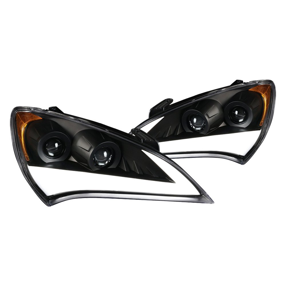 Spec D Tuning 2LHP-GENS210JM-OZ Black Sequential LED DRL Bar Projector Headlights for 2010-2012 Hyundai Genesis Coupe Spec D Tuning 2LHP-GENS210JM-OZ Black Sequential LED DRL Bar Projector Headlights for 2010-2012 Hyundai Genesis Coupe