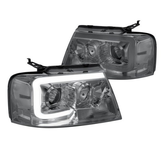 Led White Bar Tail Lights With Chrome Housing & Smoke Lens For 2010-2012 Ford Fusion