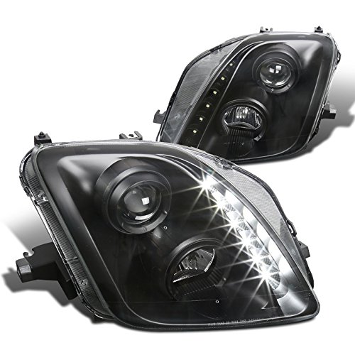 1997 - 2001 Honda Prelude Housing LED DRL Strip Projector Headlights - Black 1997 - 2001 Honda Prelude Housing LED DRL Strip Projector Headlights - Black