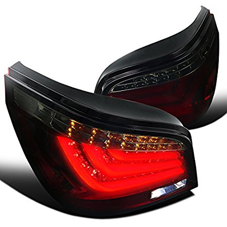 2004 - 2007 Led Tail Lights For Bmw E60 5 Series - Red Smoke