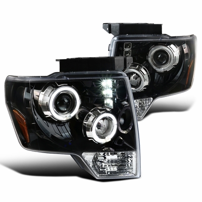 09-14 Ford F150 Dual Halo Led Projector Headlights