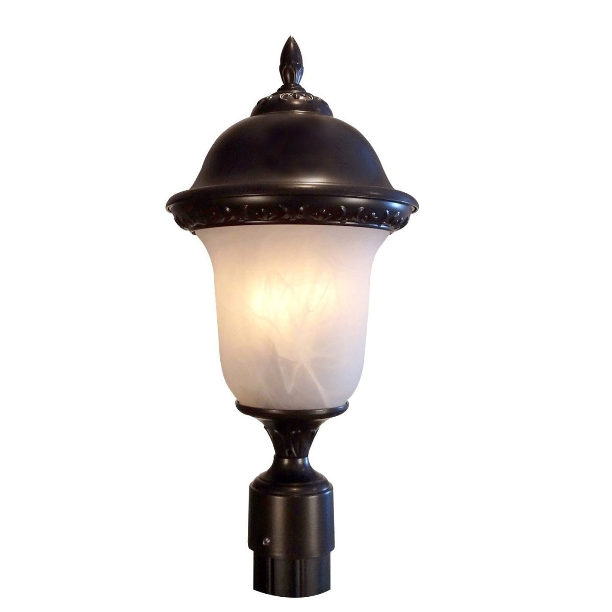 F-2995-orb-ab Glenn Aire Medium Bottom Mount Light With Alabaster Glass, Oil Rubbed Bronze