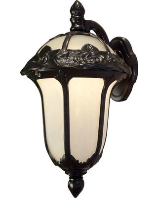 F-2711-orb-ab Rose Garden Medium Top Mount Light With Alabaster Glass, Oil Rubbed Bronze