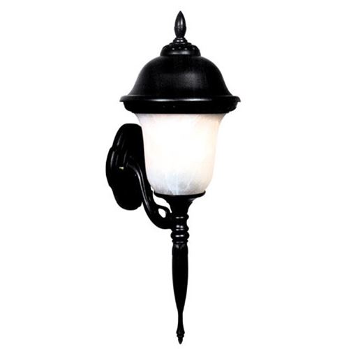 F-3994-blk-sg Glenn Aire Large Chain Pendent Light With Clear Seedy Glass, Black