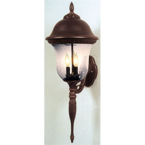 F-3994-cp-sg Glenn Aire Large Chain Pendent Light With Clear Seedy Glass, Copper