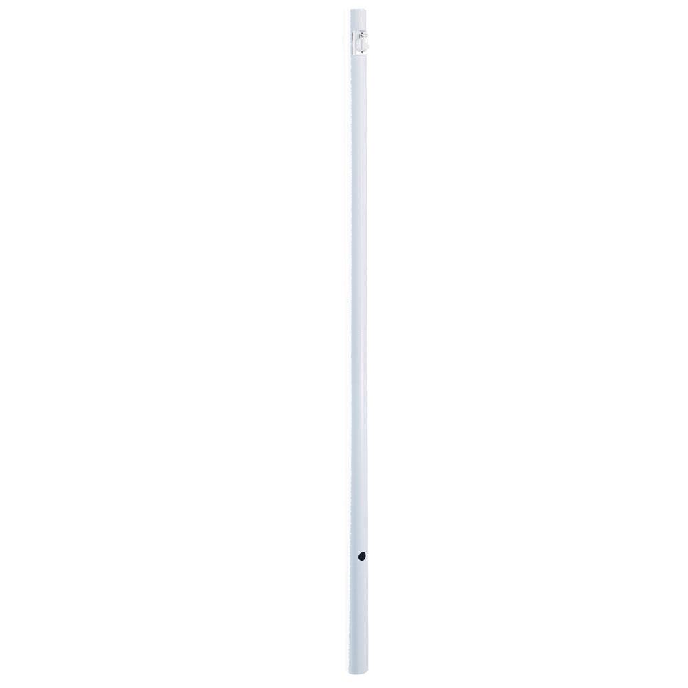 390-pc-wh Smooth Aluminum Direct Burial Post With Photo Cell, White