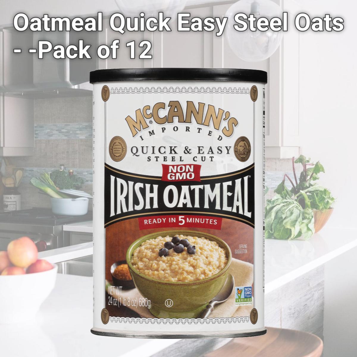 Picture of Oatmeal Quick Easy Steel Oats - -Pack of 12 