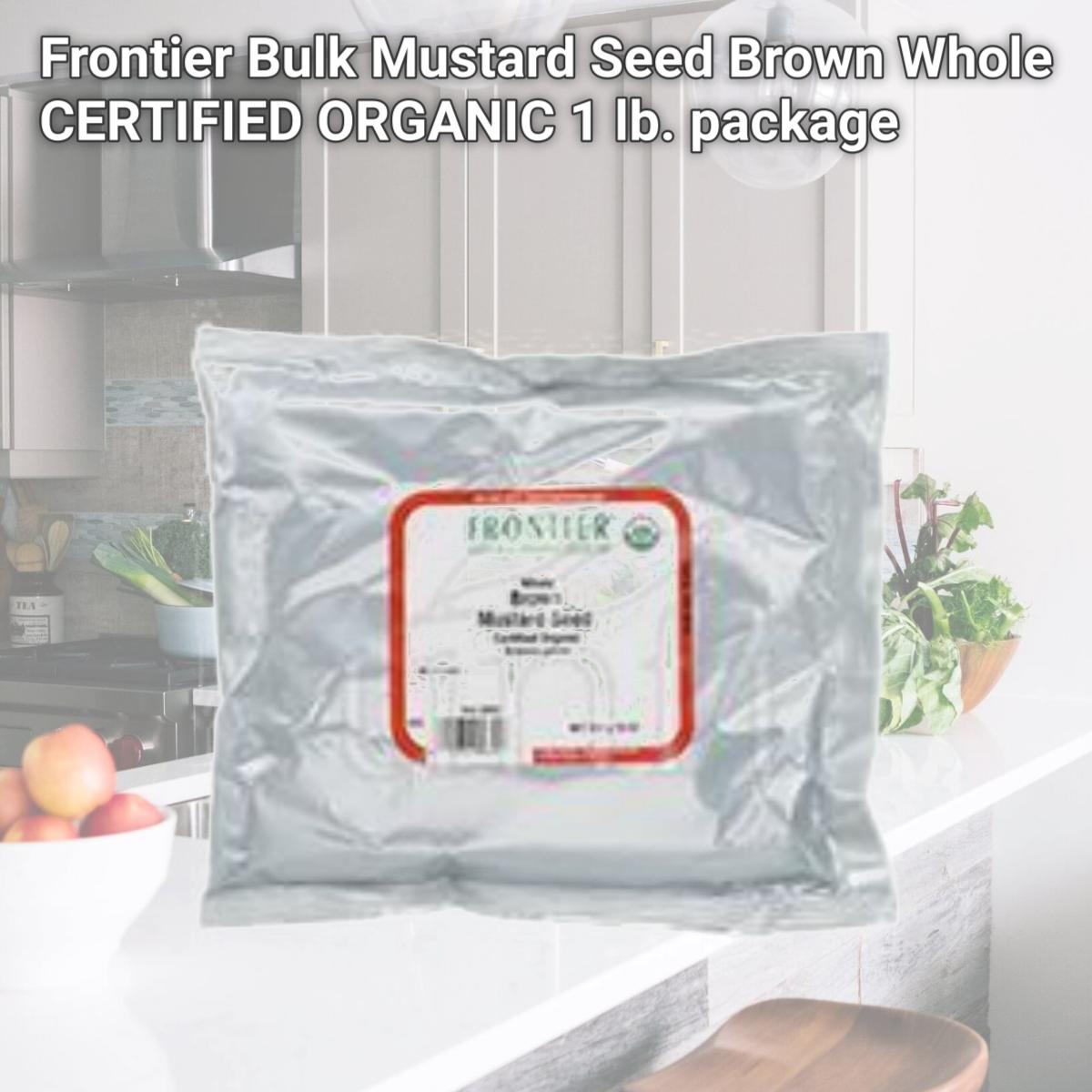 Picture of Frontier Bulk Mustard Seed Brown Whole CERTIFIED ORGANIC 1 lb. package