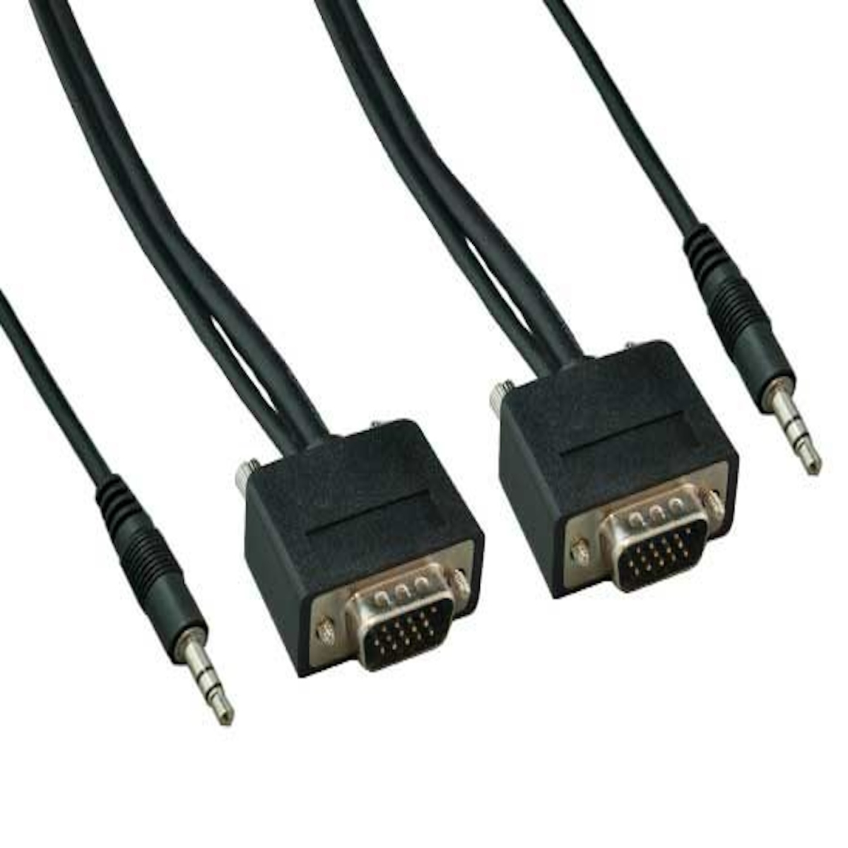 SNX-CBLR-MO116-1115 15 ft. Slim SVGA HD15 Male to Male Monitor Cable with Stereo Audio