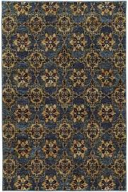 A6883c305400st 10 X 13 Ft. 2 In. Rectangle Andorra Area Rug, Blue & Gold