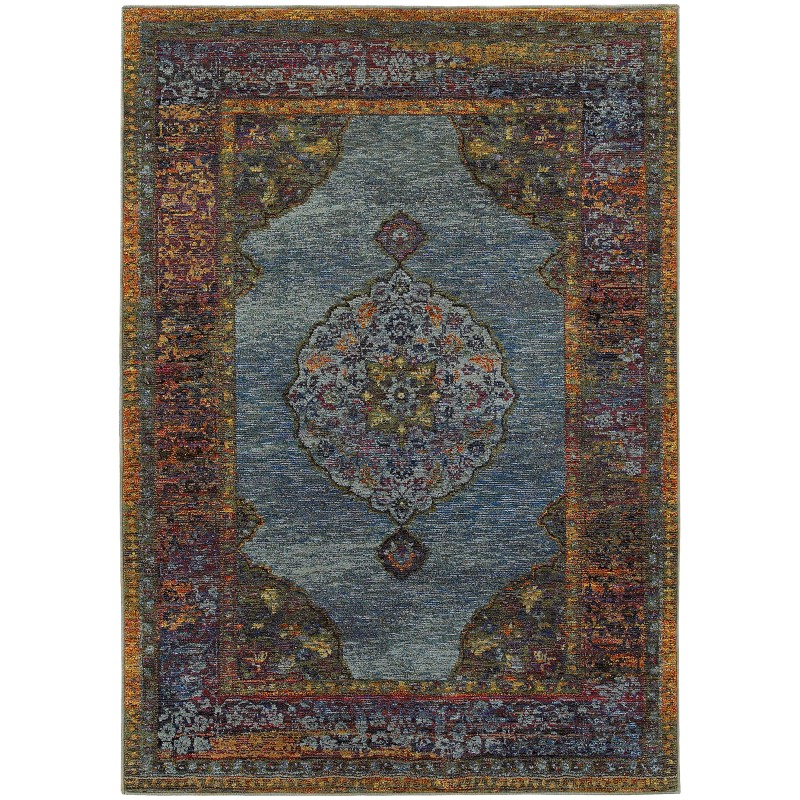 A7139a117170st 3 Ft. 3 In. X 5 Ft. 2 In. Andorra Traditional Area Rug, Blue