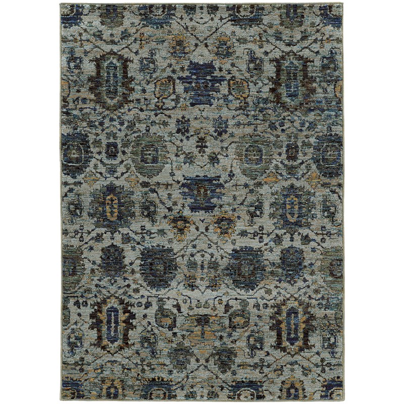 A7120a200300st 6 Ft. 7 In. X 9 Ft. 6 In. Andorra Casual Area Rug, Blue