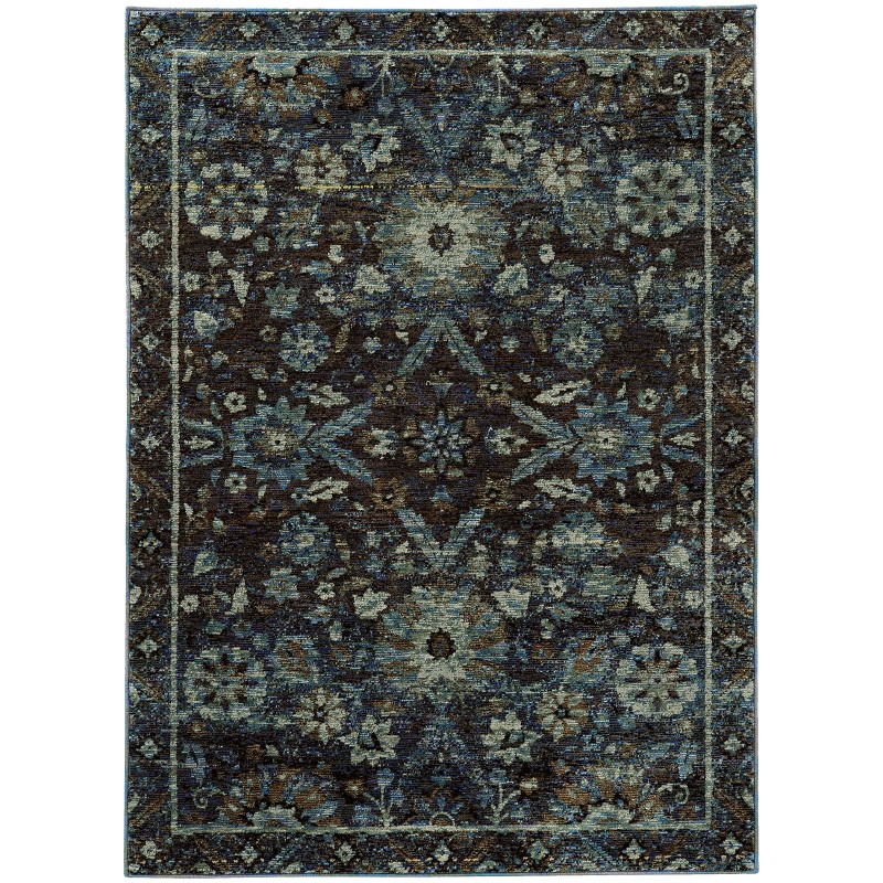 A7124a240343st 7 Ft. 10 In. X 10 Ft. 10 In. Andorra Casual Area Rug, Navy