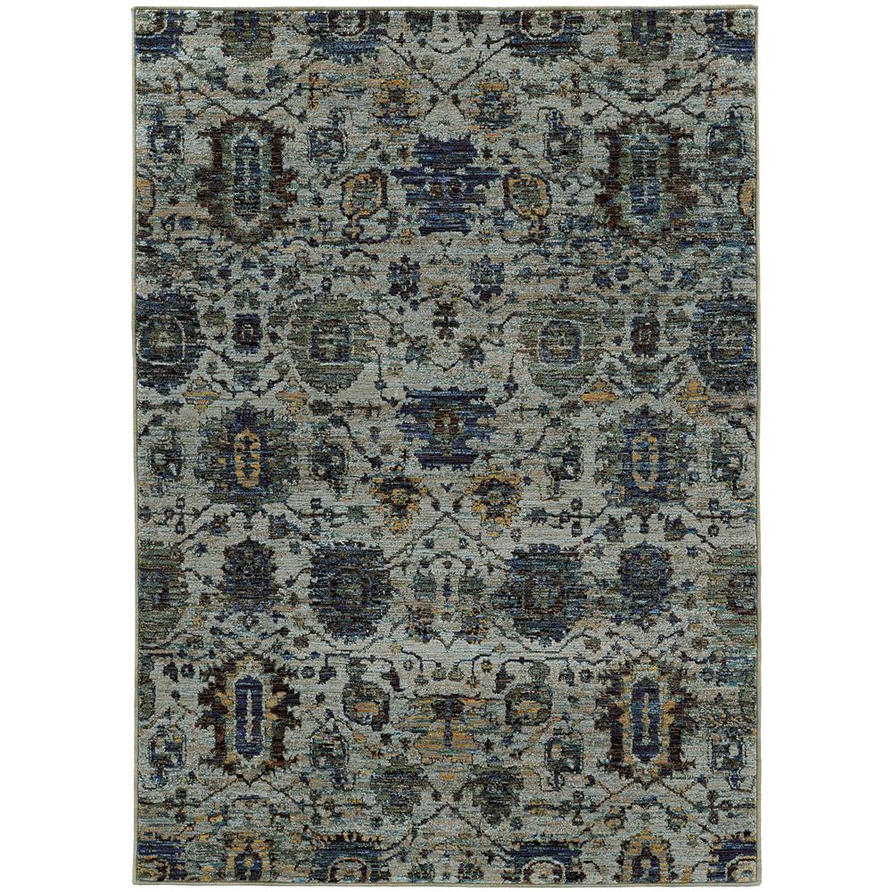 A7120a117170st Andorra Indoor Casual Oriental Rectangle Rug, Blue - 3 Ft. 3 In. X 5 Ft. 2 In.