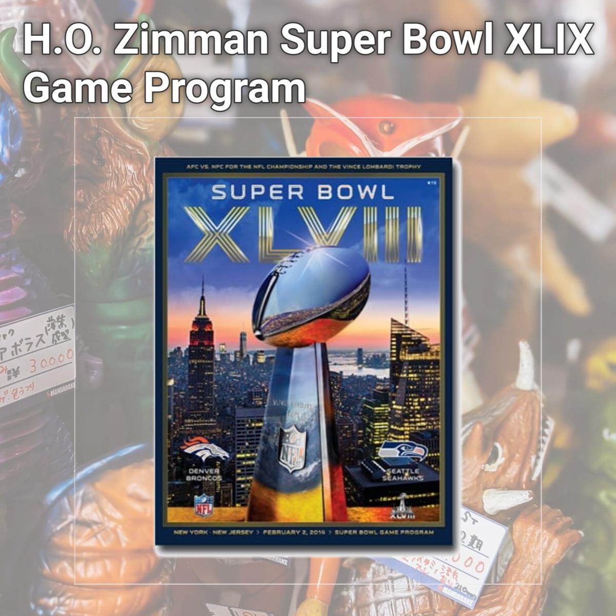 Picture of H.O. Zimman Super Bowl XLIX Game Program