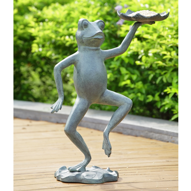 34552 Dancing Frog With Lilypad Birdfeeder