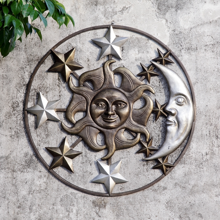 34561 Sun Moon & Stars Wall Plaque