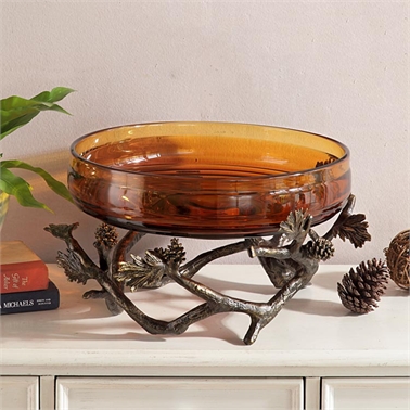 34643 Pinecone & Branches Bowl Holder