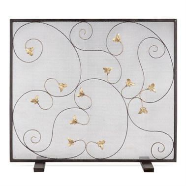 34649 Acanthus Leaf Fireplace Screen - 30.5 X 35 X 11.5 In.